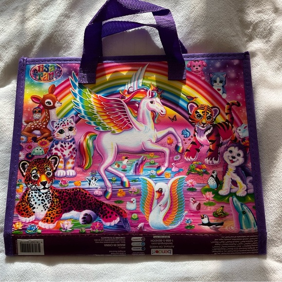 Lisa Frank 3 compartment folder with velcro closure and handles - Picture 2 of 8